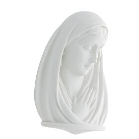 Jungfrau Maria Büste 13 cm, synthetischer Marmor