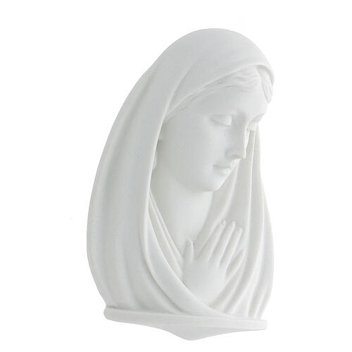 Jungfrau Maria Büste 13 cm, synthetischer Marmor 2