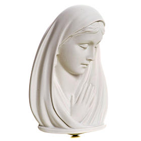 Statues en marbre reconstitué: Buste Vierge Marie 13 cm marbre reconstitué