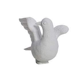 Dove facing right, reconstituted marble statue, 15 cm