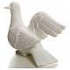 Dove facing left, reconstituted marble statue, 15 cm s5