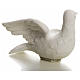 Dove facing left, reconstituted marble statue, 15 cm s6