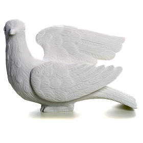 Dove facing left, reconstituted marble statue, 15 cm