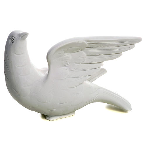 Dove facing up in Carrara marble dust 5,91in 1