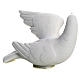 Dove facing up in Carrara marble dust 5,91in s2