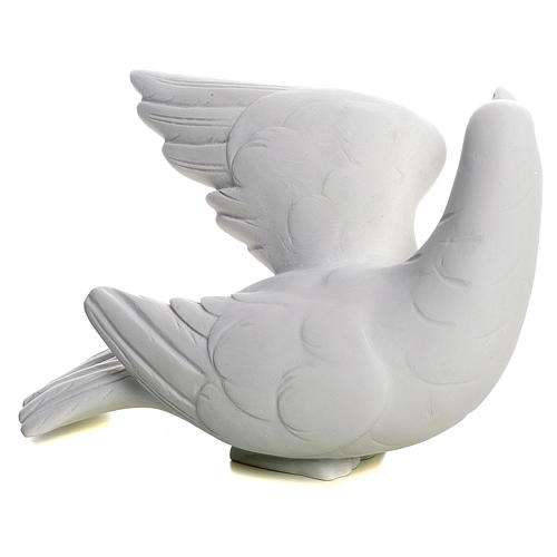 Dove facing up in Carrara marble dust 5,91in 2