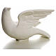 Dove facing up in Carrara marble dust 5,91in s4