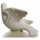 Dove facing up in Carrara marble dust 5,91in s6