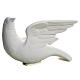 Dove facing up in Carrara marble dust 5,91in s1