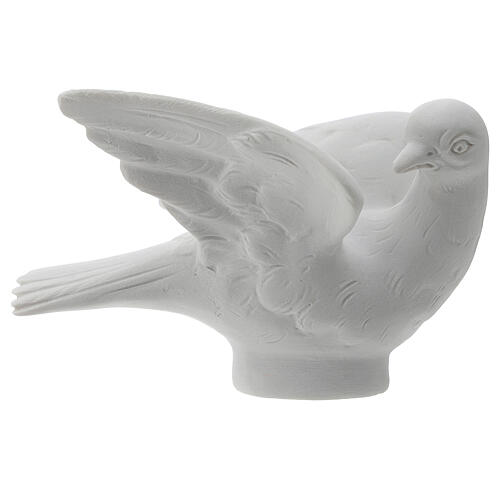 Dove facing right, 8 cm reconstituted marble statue 1