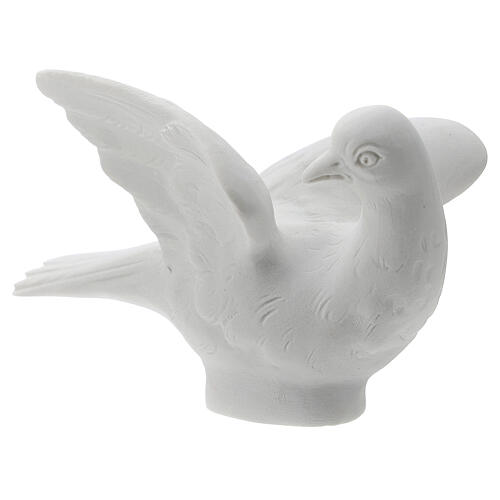 Dove facing right, 8 cm reconstituted marble statue 2