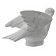 Dove facing right, 8 cm reconstituted marble statue s4