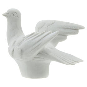 Dove facing left, 8 cm reconstituted marble statue