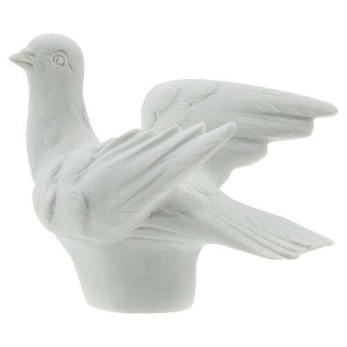 Dove facing left, 8 cm reconstituted marble statue 2
