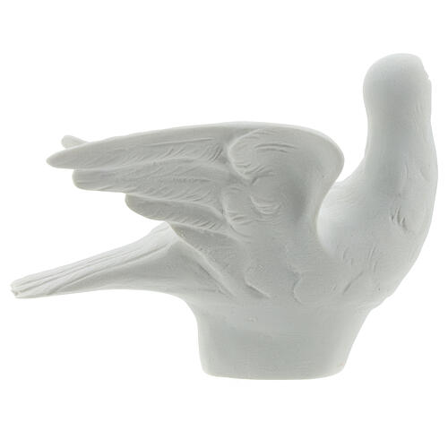 Dove facing left, 8 cm reconstituted marble statue 5
