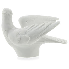 Dove facing left, 8 cm composite marble statue