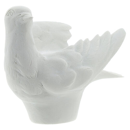 Dove facing left, 8 cm composite marble statue 3