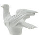 Dove facing left, 8 cm composite marble statue s2