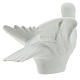Dove facing left, 8 cm composite marble statue s4