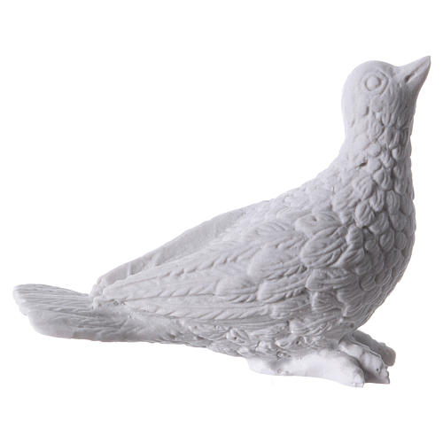 Dove statue in reconstituted carrara marble, 11 cm 1