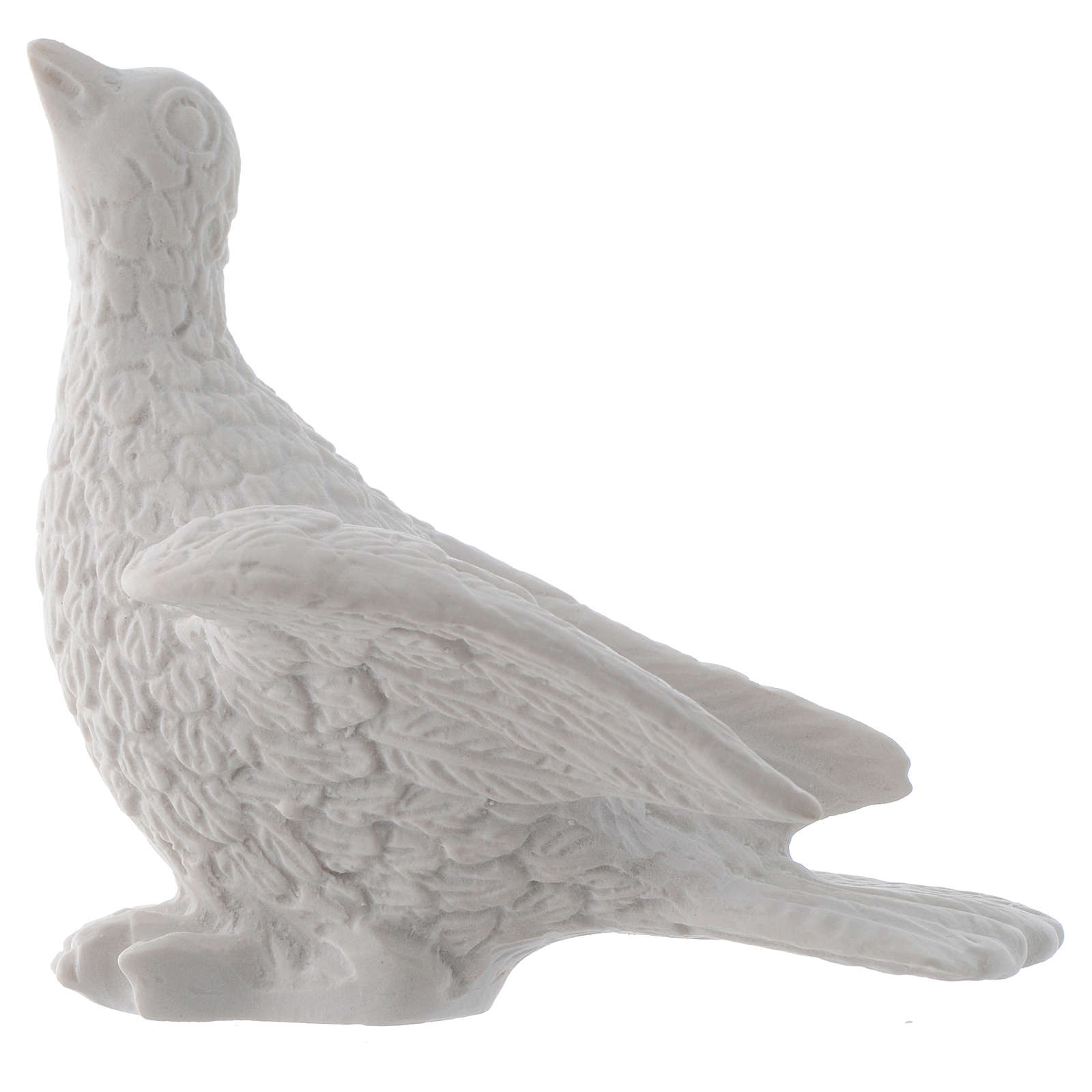 Dove statue in reconstituted carrara marble, 10 cm online sales on