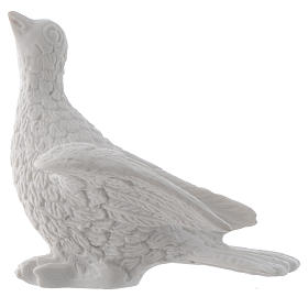 Dove statue in reconstituted carrara marble, 10 cm
