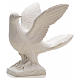 Dove with open wings statue in composite marble, 25 cm s5