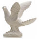 Dove with open wings statue in composite marble, 25 cm s6