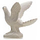 Dove with open wings statue in composite marble, 25 cm s2