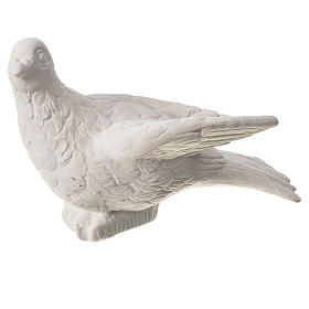 Dove statue in reconstituted carrara marble, 16 cm