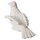 Dove statue in reconstituted carrara marble, 16 cm s3