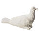 Dove with closed wings statue in reconstituted marble s2