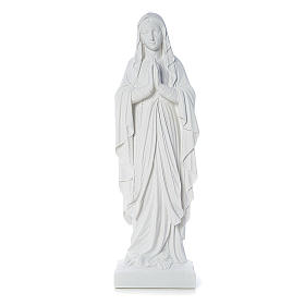 Our Lady of Lourdes bas-relief in reconstituted marble 60-85 cm