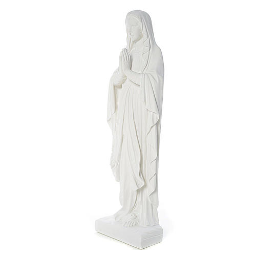Our Lady of Lourdes bas-relief in reconstituted marble 60-85 cm 2