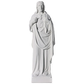 Sacred Heart of Jesus bas-relief in marble 60-80 cm