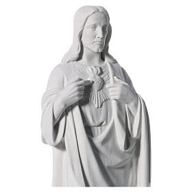 Sacred Heart of Jesus bas-relief in marble 60-80 cm