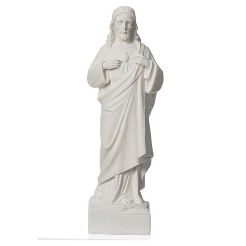 Statua applicazione Sacro Cuore di Gesù 30 cm marmo 1