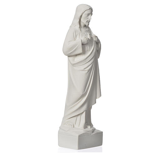 Statua applicazione Sacro Cuore di Gesù 30 cm marmo 2