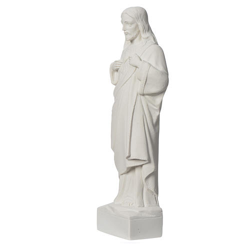 Statua applicazione Sacro Cuore di Gesù 30 cm marmo 3