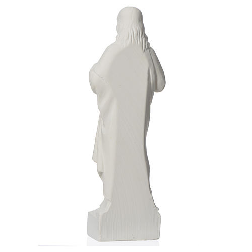Statua applicazione Sacro Cuore di Gesù 30 cm marmo 4