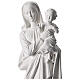 Relief, Gottesmutter mit Kind – 62 cm, weißes Fiberglas, für Außenbereich s3