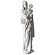 Applicazione Madonna con Bimbo 62 cm vetroresina bianca per esterno s6