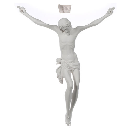 Bas relief Corps du Christ en fibre de verre blanche 2