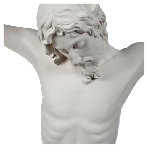 Bas relief Corps du Christ en fibre de verre blanche 3