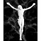Bas relief Corps du Christ en fibre de verre blanche s1