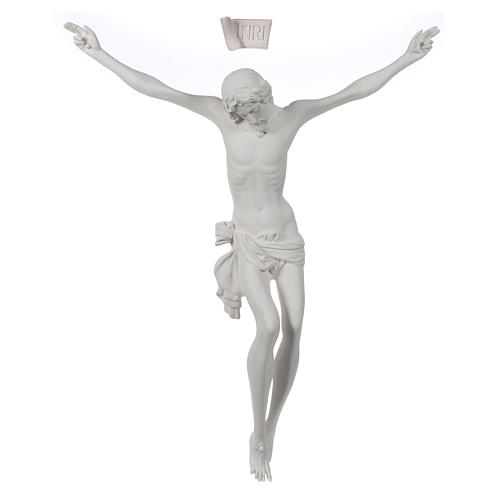 Crucifix bas relief  in white fiberglass 2