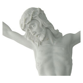 Corps du Christ marbre blanc extérieur 50 cm