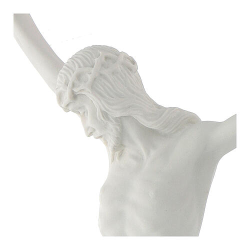 Corps du Christ marbre blanc extérieur 50 cm 2
