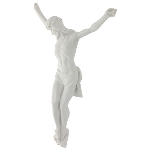 Corps du Christ marbre blanc extérieur 50 cm 3