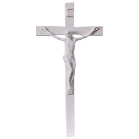 Crucifix en poudre de marbre blanc 25-31-43 cm